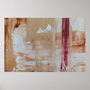 Affiche Brown et blanc abstrait