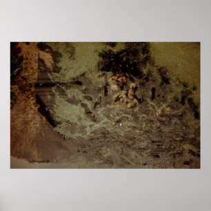 Affiche Brown et noir abstrait