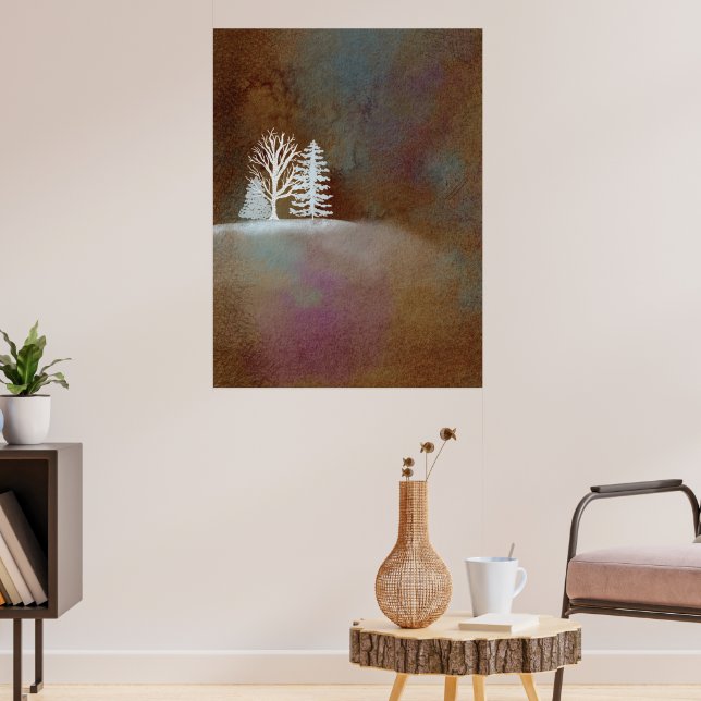 Affiche Brown Une Nuit D'Hiver Neige Blanche (Salon 3)