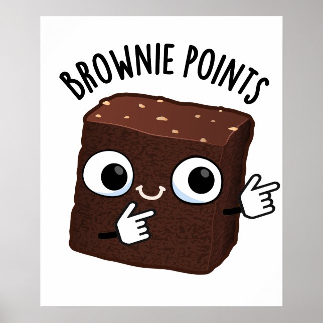 Affiche Brownie Points Funny Snack Pun (Devant)