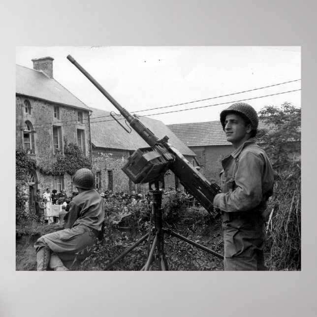 Affiche Browning 50 cal M2 Machine Gun World War II (Devant)