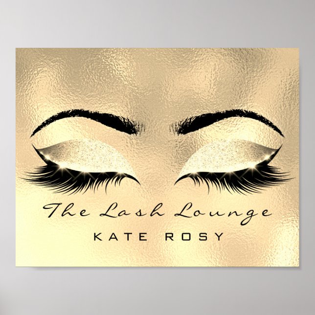 Affiche Browns Nom Maquillage Artiste Beauté Studio Lashes (Devant)