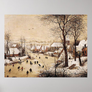 Affiche Bruegel l'Ancien - Paysage hivernal