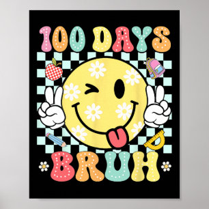Affiche Bruh 100 Jours De Souris Funny Smile Face 100ème J