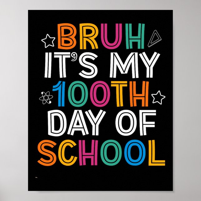 Affiche Bruh 100 Jours D'Enfants Scolaires 100E Jour D'Éco (Devant)