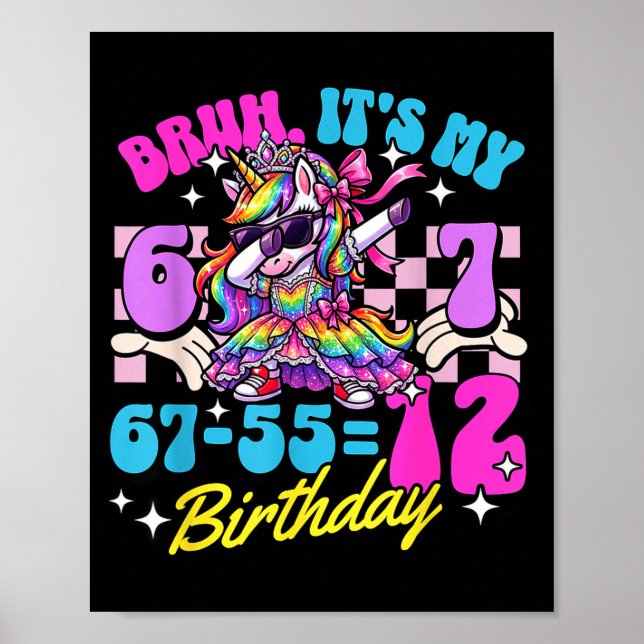 Affiche Bruh 67-5512 12e anniversaire princesse licorne fi (Devant)