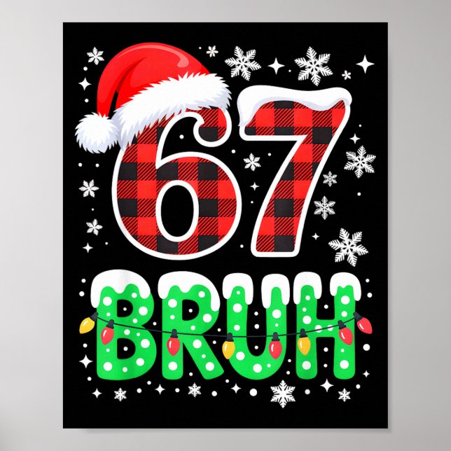 Affiche Bruh 67 Christmas Six Seven 6 7 Boys Christmas Paj (Devant)
