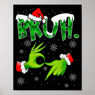 Affiche Bruh 67 Six Seven 6 7 Mème de Noël Drôle Gen Alp