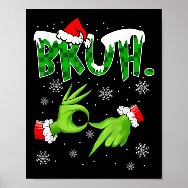 Affiche Bruh 67 Six Seven 6 7 Mème de Noël Drôle Gen Alp (Devant)
