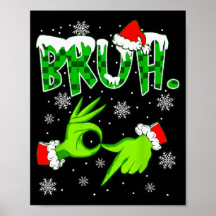 Affiche Bruh 67 Six Seven 6 7 Mème de Noël Drôle Gen Z S