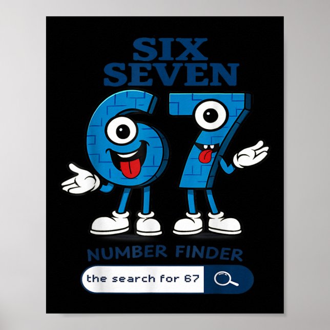 Affiche Bruh 67 Six Seven 6-7 Talian Brainrot Meme Pour En (Devant)