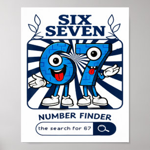 Affiche Bruh 67 Six Seven 6-7 Talian Brainrot Meme Pour En
