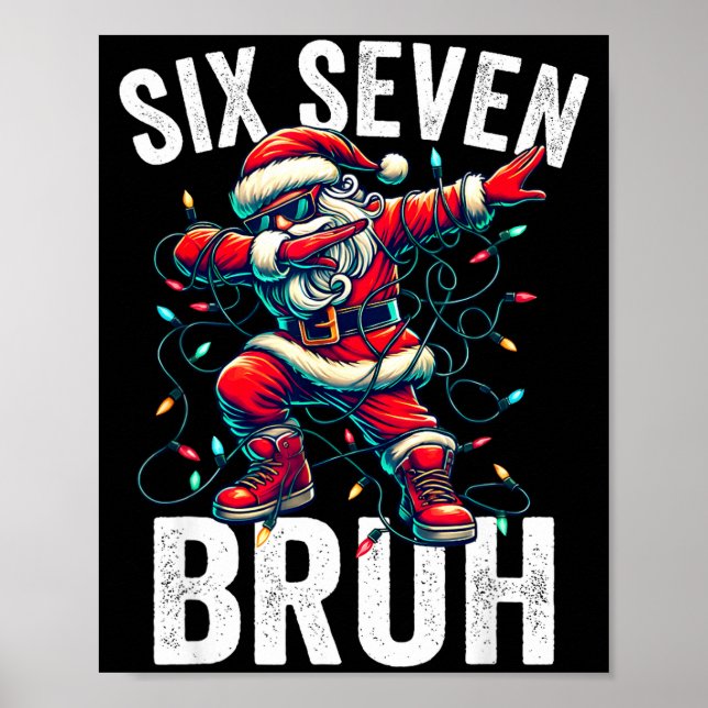 Affiche Bruh 67 Six Seven Santa Dabbing Christmas Meme Boy (Devant)