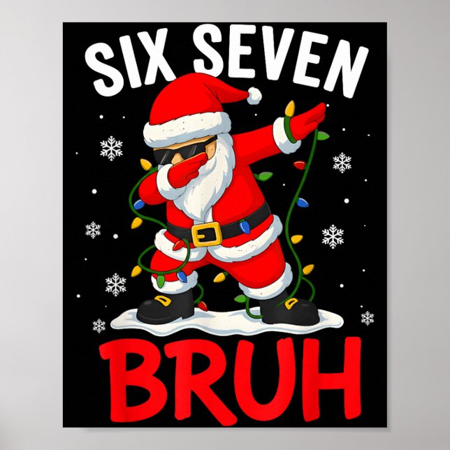 Affiche Bruh 67 Six Seven Santa Dabbing Christmas Meme Boy (Devant)
