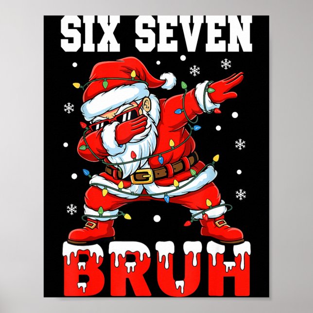 Affiche Bruh 67 Six Seven Santa Dabbing Christmas Men Boys (Devant)
