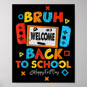 Affiche Bruh Bienvenue à l'école Jeu vidéo
