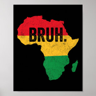 Affiche Bruh Boys Kids African American Funny Black Histor