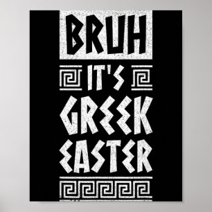 Affiche Bruh C'est Pâques grec orthodoxe Pâques Grèce
