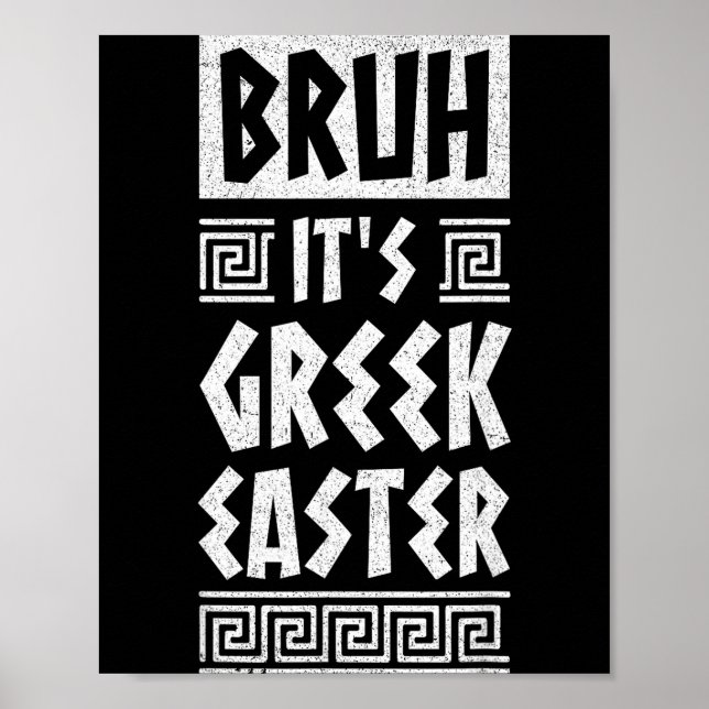 Affiche Bruh C'est Pâques grec orthodoxe Pâques Grèce (Devant)