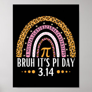 Affiche Bruh C'est Pi Day 3.14 Pi Symbole Funny Pi Day Ens