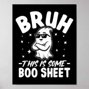 Affiche Bruh C'Est Une Feuille De Boite Drôle Halloween Co