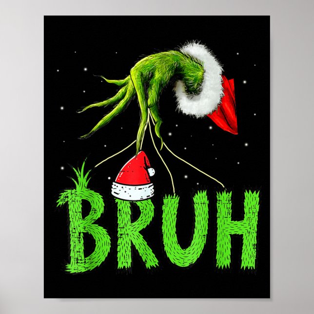 Affiche Bruh Christmas Kids Teens Boys Funny Christmas Hum (Devant)