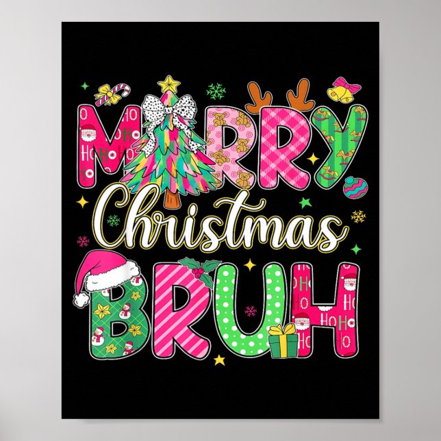 Affiche Bruh Christmas Shirt Kids Xmas Men Teen Boys Funny (Devant)