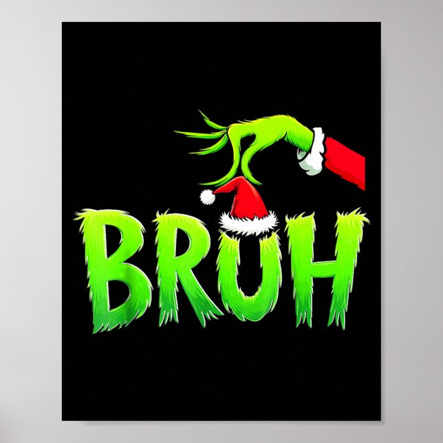 Affiche Bruh Christmas Shirt Kids Xmas Teens Boys Funny Ch (Devant)