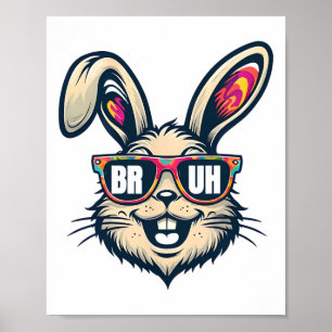 Affiche Bruh Dabbing Bunny Pâques drôle Mens Enfants Garço