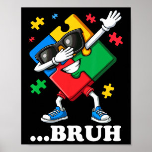 Affiche Bruh Dabbing Puzzle Funny Kids Boys Mens Autisme