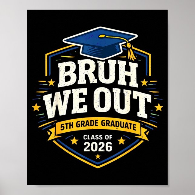 Affiche Bruh dehors élèves de 5e classe de fin d'études de (Devant)