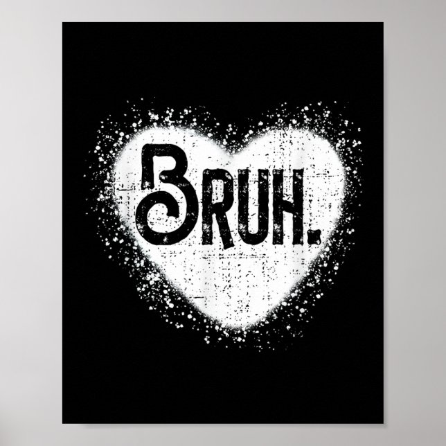 Affiche Bruh Funny Mème Frère Salutation Ados Garçon Homme (Devant)