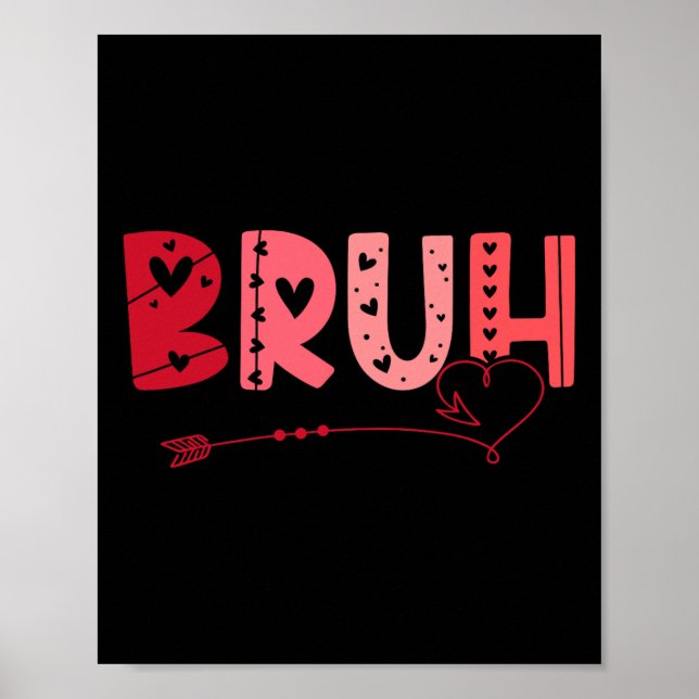 Affiche Bruh Funny Mème Frère Salutation Ados Garçon Homme (Devant)