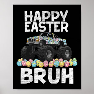 Affiche Bruh Jour de Pâques Lapin Lapin Joyeux Monstre de