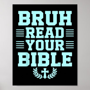 Affiche Bruh Lire Votre Bible Dieu Religion Chrétienne Chr
