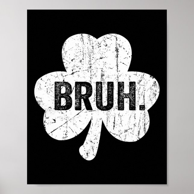 Affiche Bruh Meme Drôle Dire Bro Salutation Ado Garçon St  (Devant)