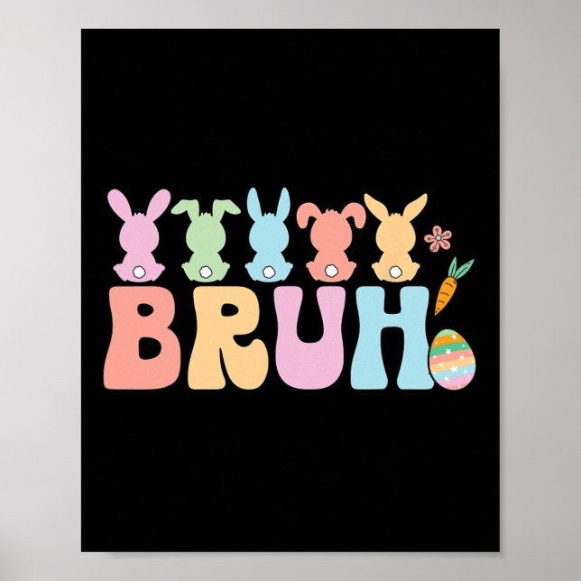 Affiche Bruh Mème Drôle Dire Bro Salutation Ados garçons E (Devant)
