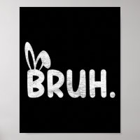 Bruh Mème Pâques Jour Funny Bunny Oeufs Ados Garço