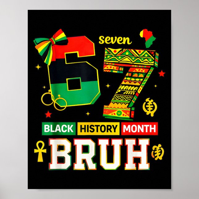 Affiche Bruh Mois de l'histoire des Noirs Drôle Coquette 6 (Devant)