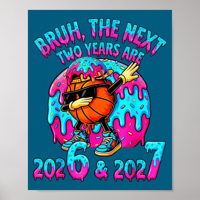 Affiche Bruh Next Two Years 2026 2027 Drip Ice Cream Baske (Devant)