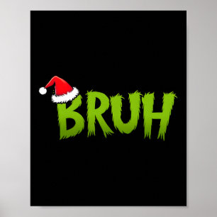 Affiche Bruh Noël Enfants Ados Garçons Drôle Noël Hum