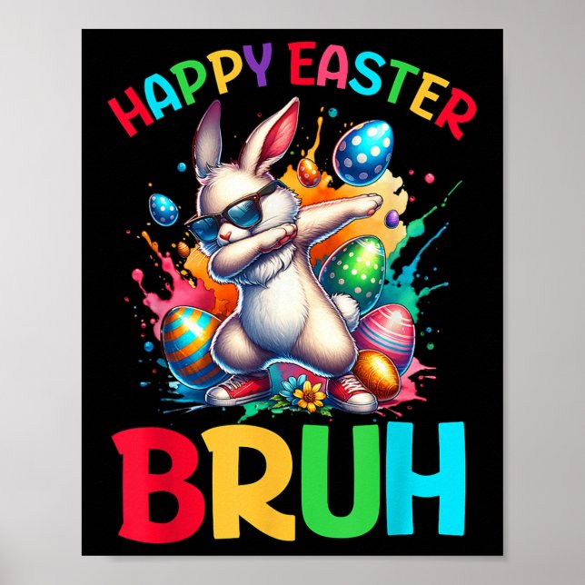 Affiche Bruh Oeufs de Pâques Ados Garçons Enfants Bunny de (Devant)