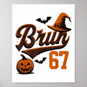 Affiche Bruh Six Seven Halloween 6-7 Drôle Fantôme Argot F