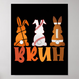 Affiche Bruh Sketll Vente Footll Sports Lapin de Pâques Ré