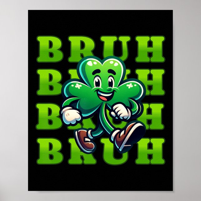 Affiche Bruh St Patrick Boys Adolescent Garçon Trèfle à 4  (Devant)