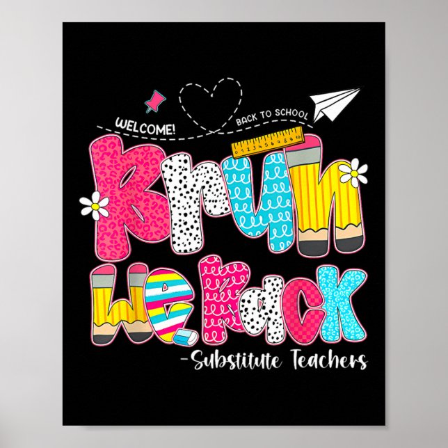 Affiche Bruh We Back Substitute Teachers Welcome Back To S (Devant)