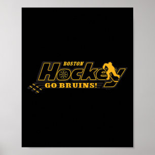 Affiche Bruins de Boston Hockey Blanc Sous Licence Officie