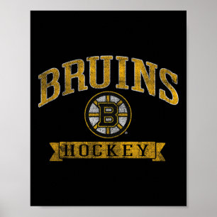 Affiche Bruins de Boston Vintage Hockey Dark Heather