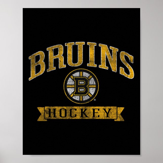Affiche Bruins de Boston Vintage Hockey Dark Heather  (Devant)