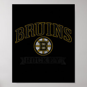 Affiche Bruins de Boston Vintage Hockey Gris Officiellemen